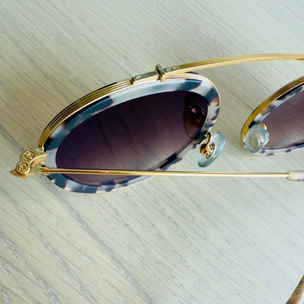 New KREWE Conti Matte Oyster 24K Sunglasses - Picture 13 of 15